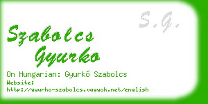 szabolcs gyurko business card